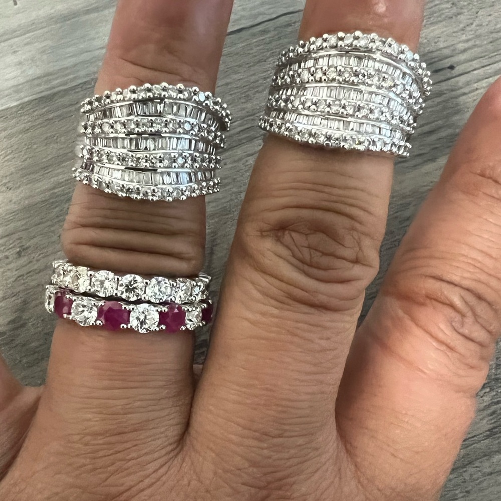 Effy rings WG 14k diamond 1.5 ct each